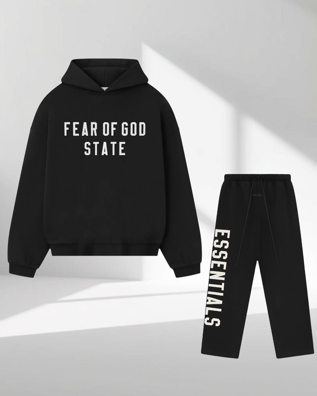 Fear Of God State 90's fit essentials set jet black