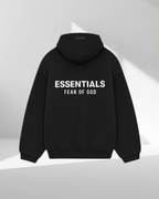 Fear of God Essentials FW24 Black White Hoodie