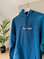 Supreme Box Logo Hooded Sweatshirt (FW23) Blue