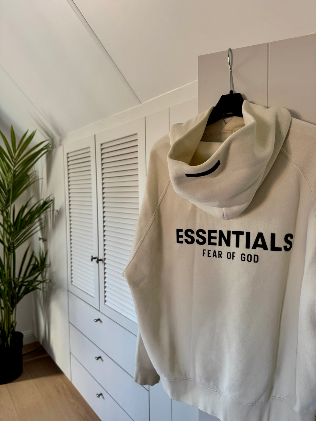 Fear of God Essentials Hoodie (SS21) – Cream/Buttercream