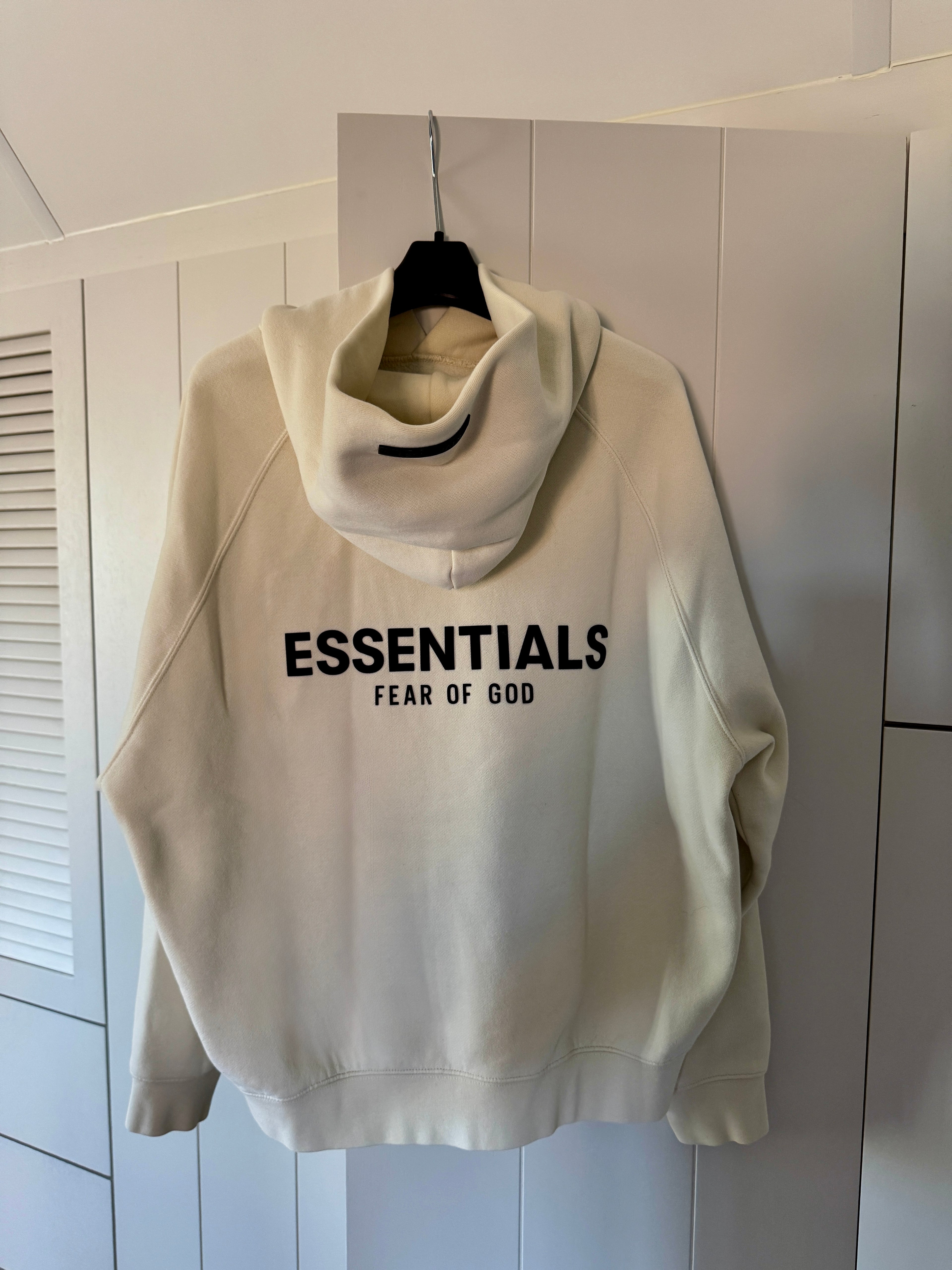 Fear of God Essentials Hoodie (SS21) – Cream/Buttercream