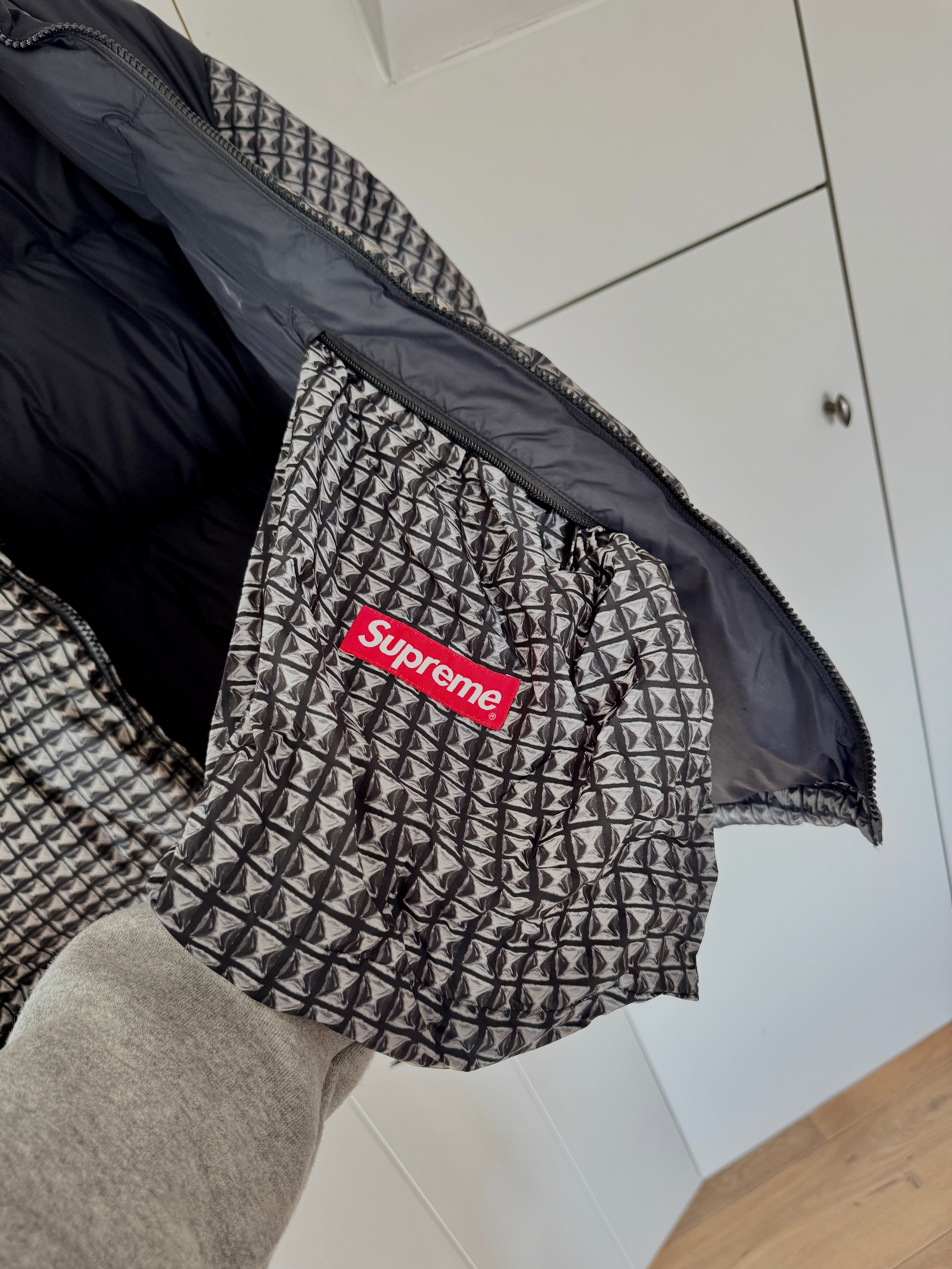 Supreme The North Face Studded Nuptse Jacket Black