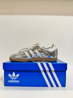 Adidas Samba OG – Silver Metallic Cracked Leather