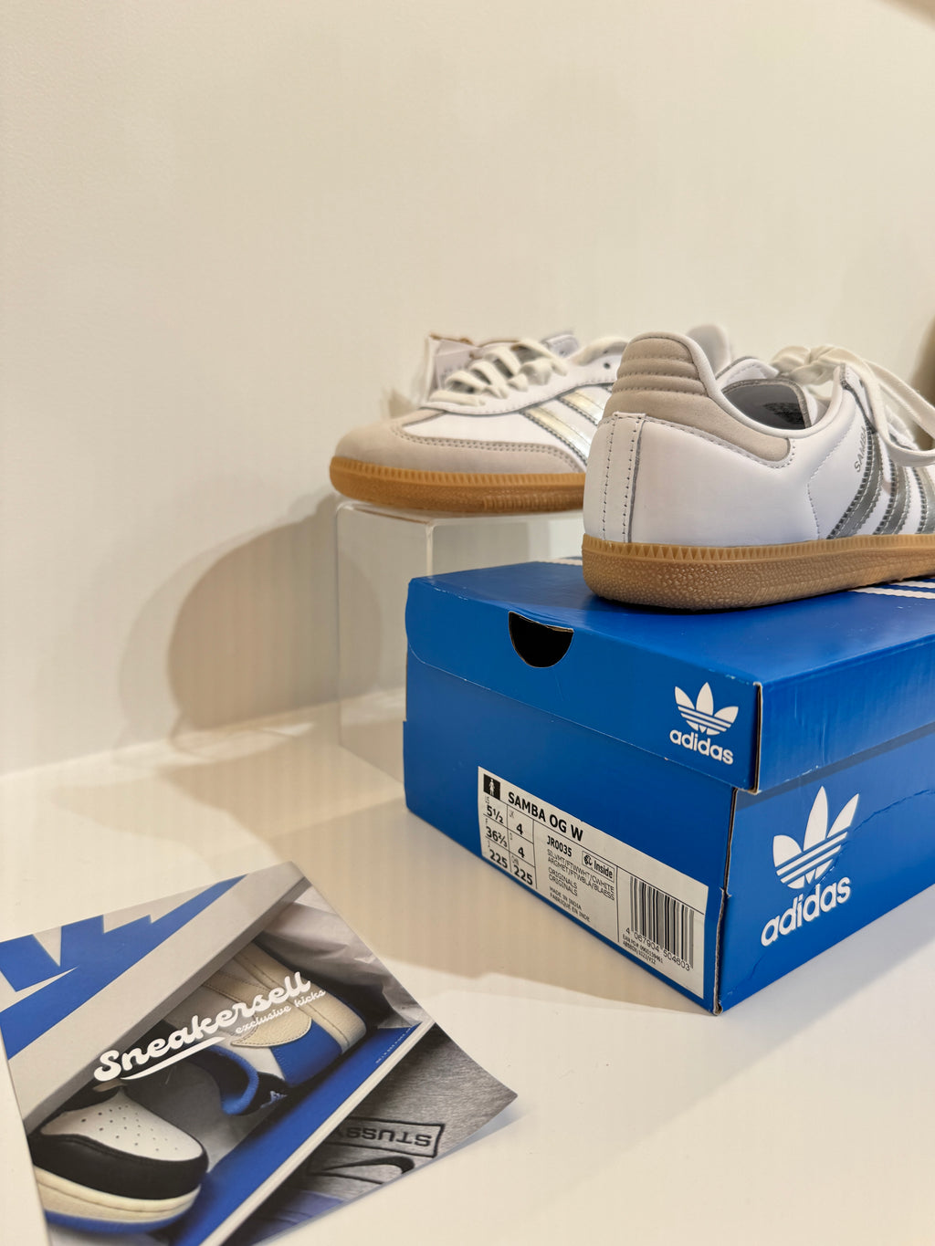 adidas Samba OG White Silver Metallic Grey