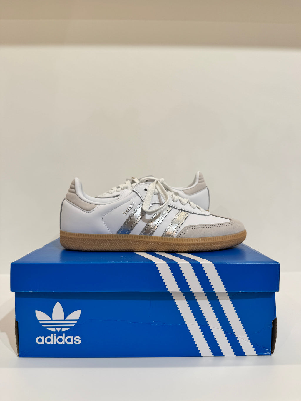 adidas Samba OG White Silver Metallic Grey