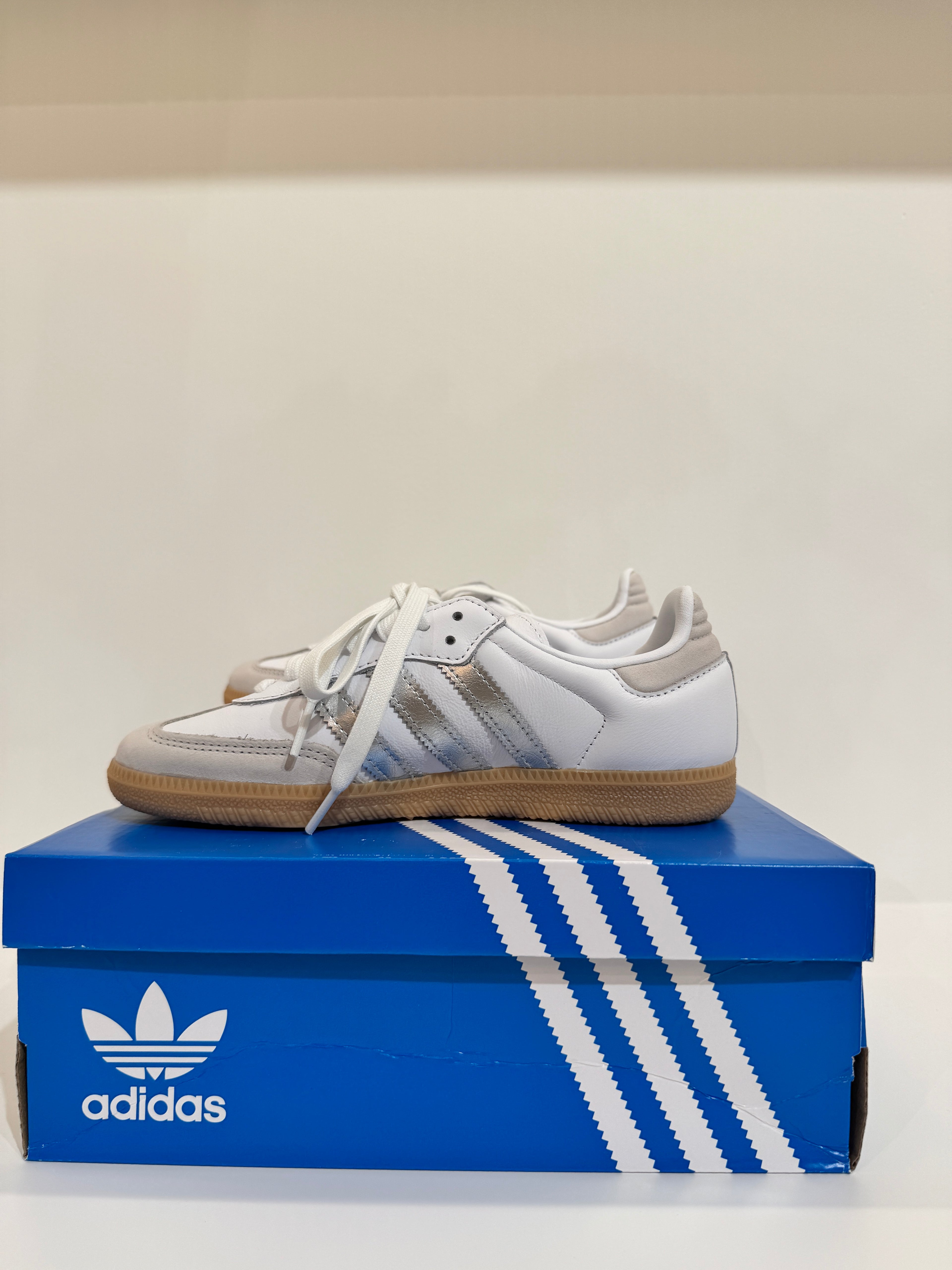 adidas Samba OG White Silver Metallic Grey