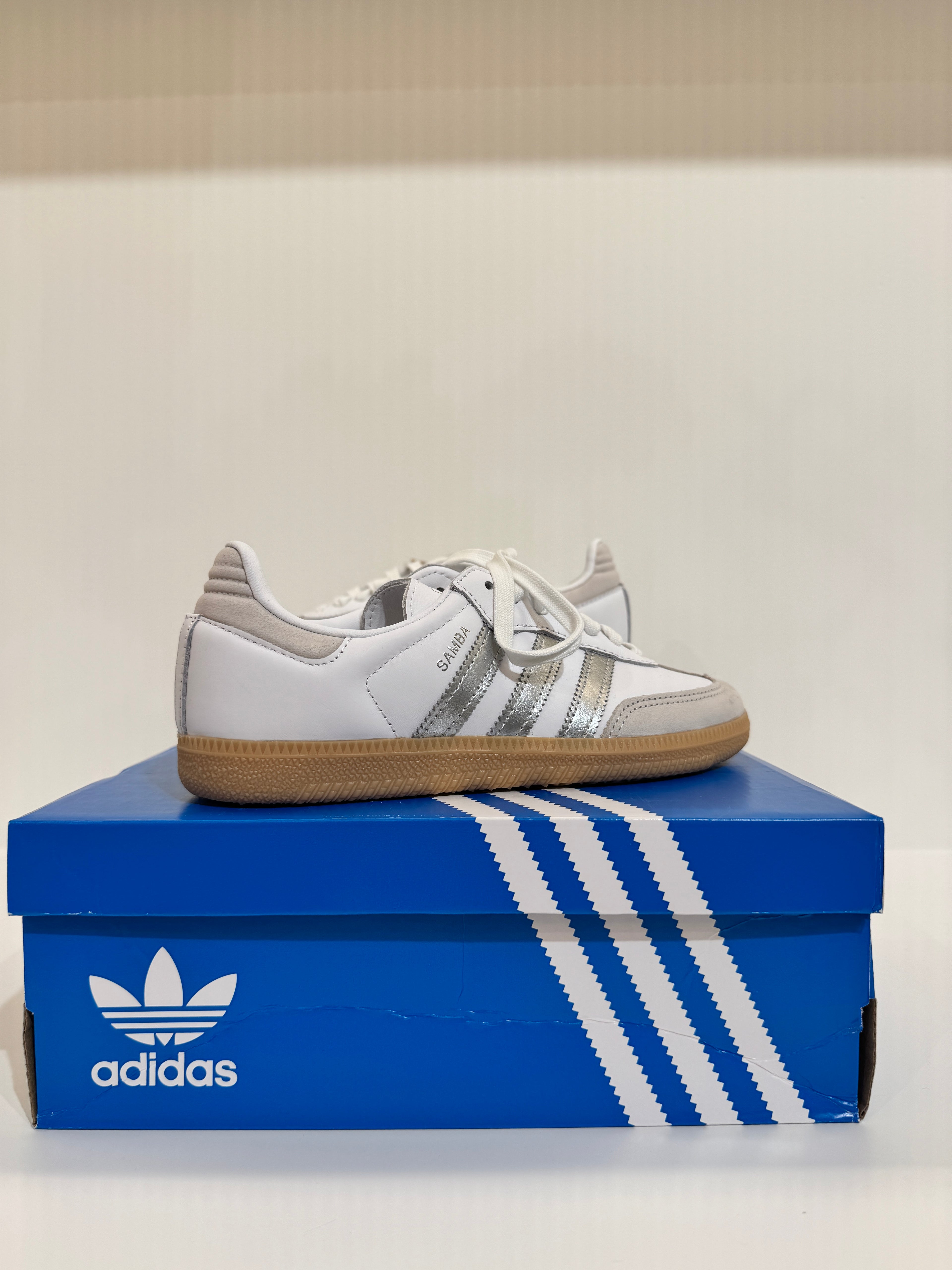 adidas Samba OG White Silver Metallic Grey