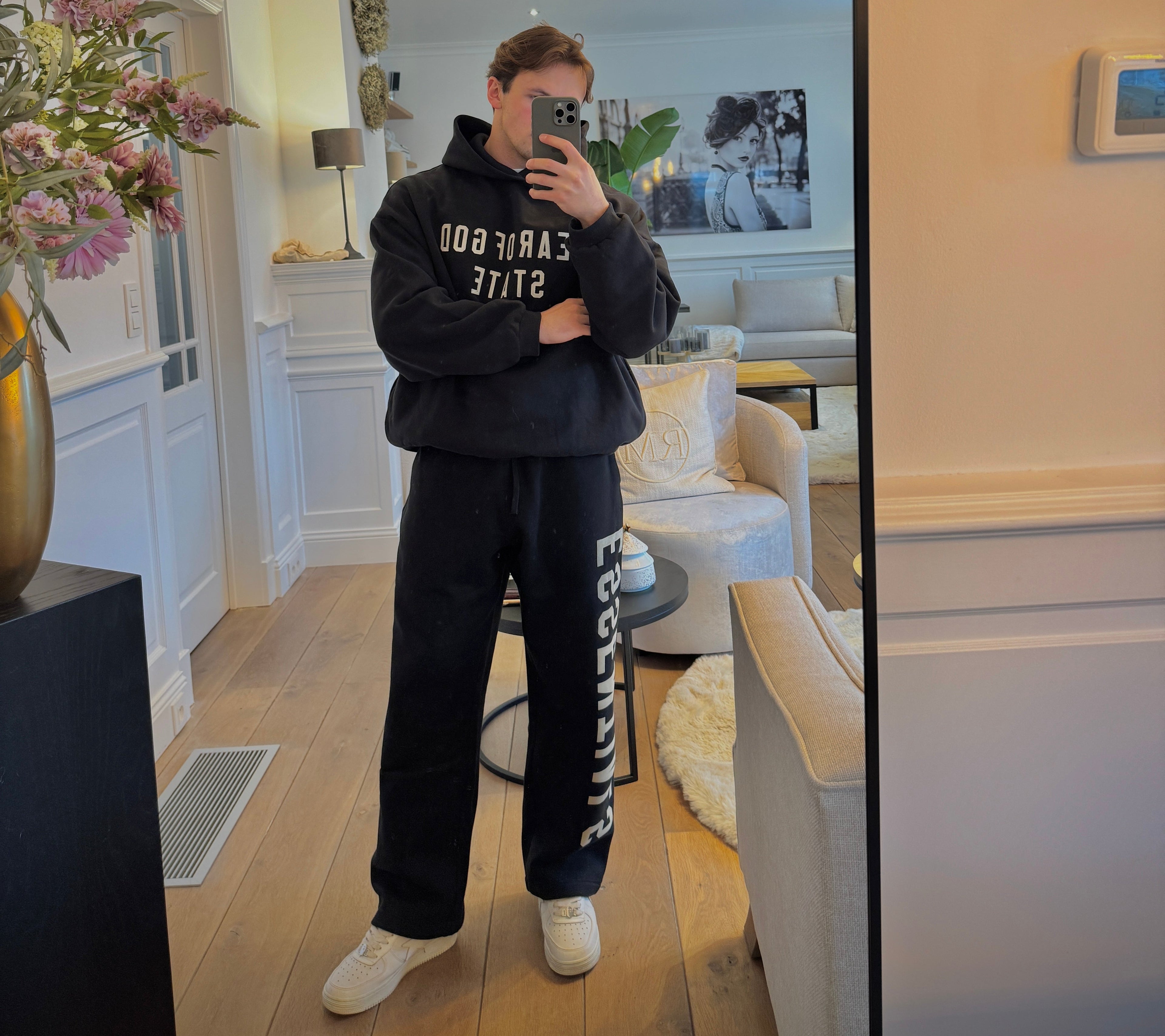 Fear Of God State 90's fit essentials jet black Set