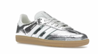 adidas Samba OG Silver Metallic Cracked Leather (Women's)