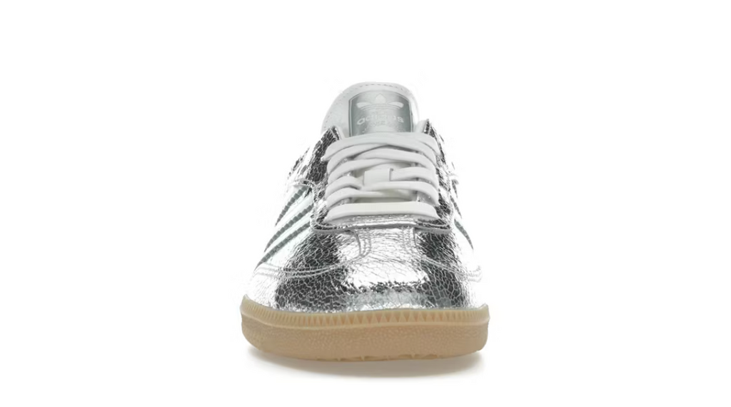 adidas Samba OG Silver Metallic Cracked Leather (Women's)