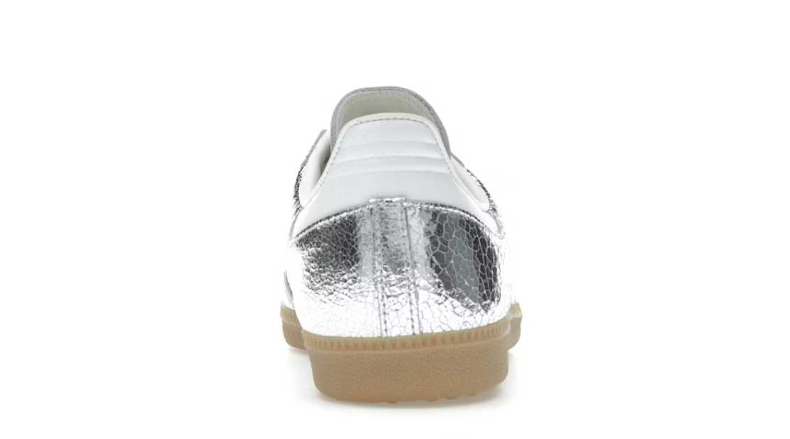 adidas Samba OG Silver Metallic Cracked Leather (Women's)
