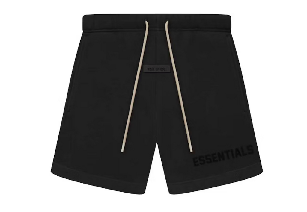 Fear of God Essentials Cream Drawstring Sweatshort Jet Black
