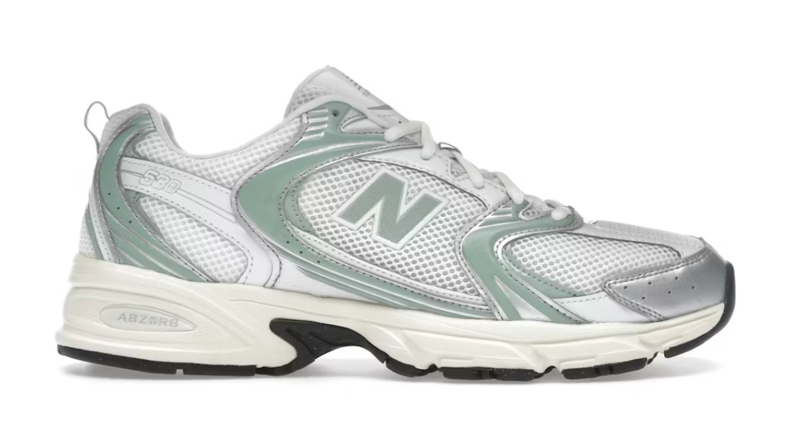 New Balance 530 Silver Metallic Mosaic Green