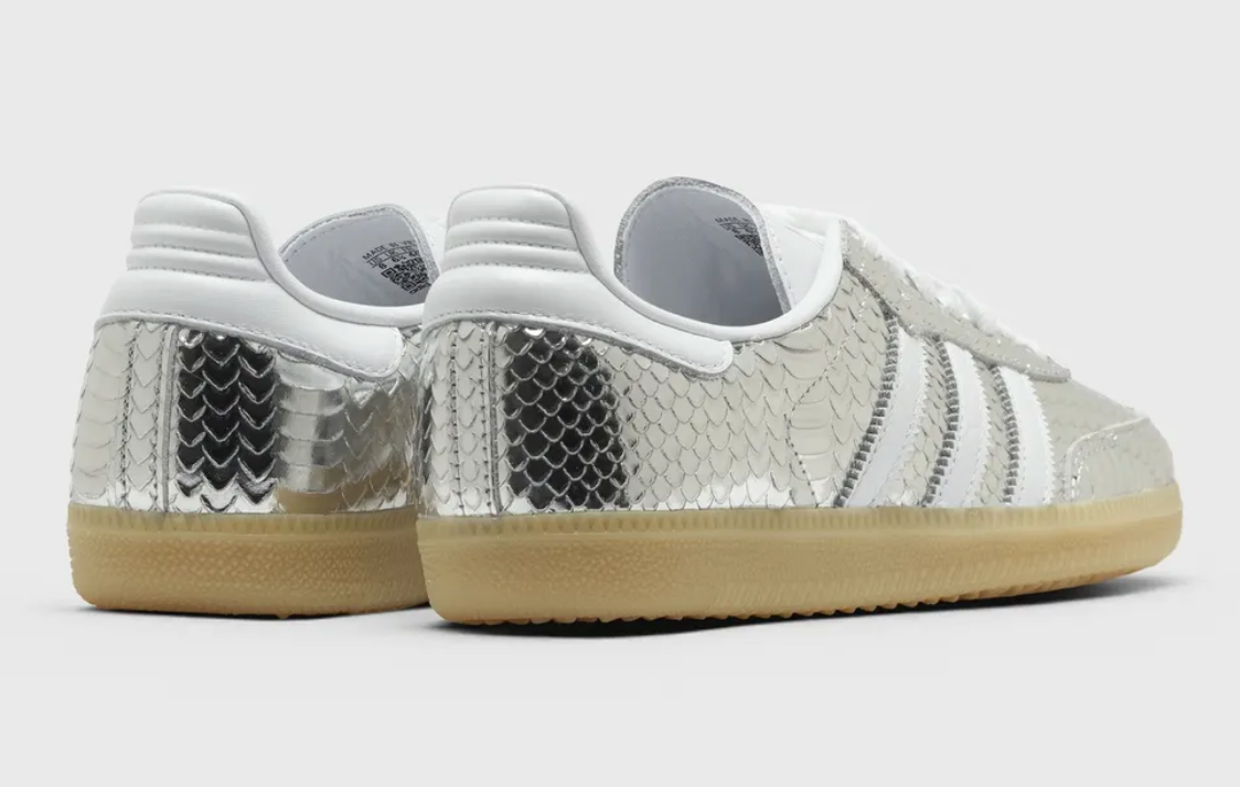 adidas Samba Patent Snakeskin Silver Metallic