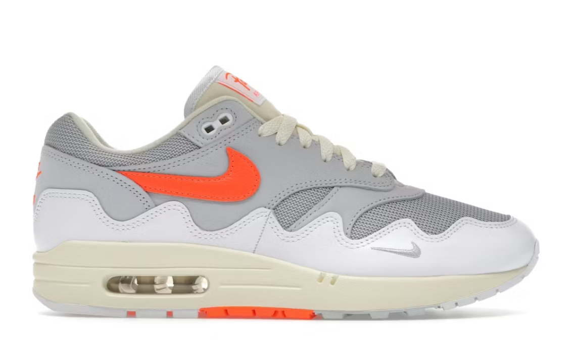 Nike Air Max 1 Patta Waves White Hyper Crimson (With Bracelet)