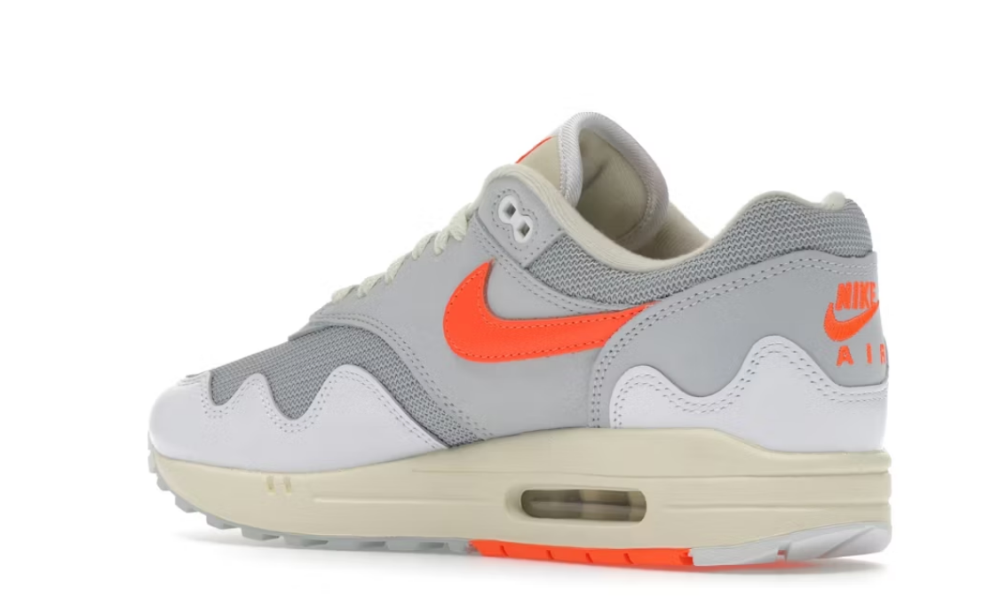 Nike Air Max 1 Patta Waves White Hyper Crimson (With Bracelet)