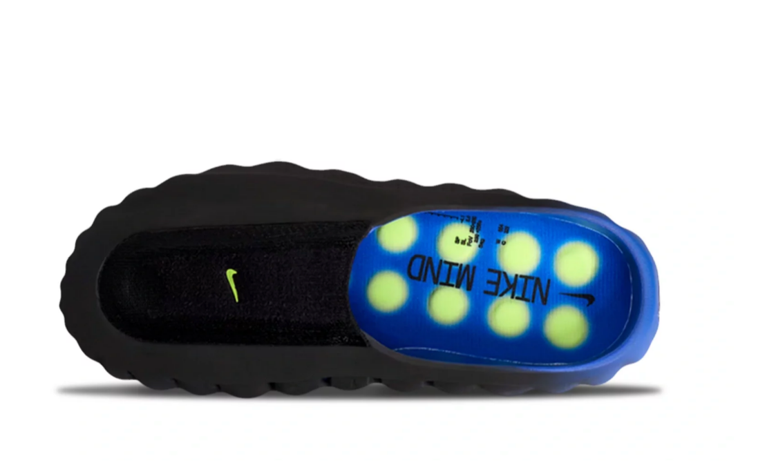 Nike Mind 001 Flyknit Slide Hyper Royal Black