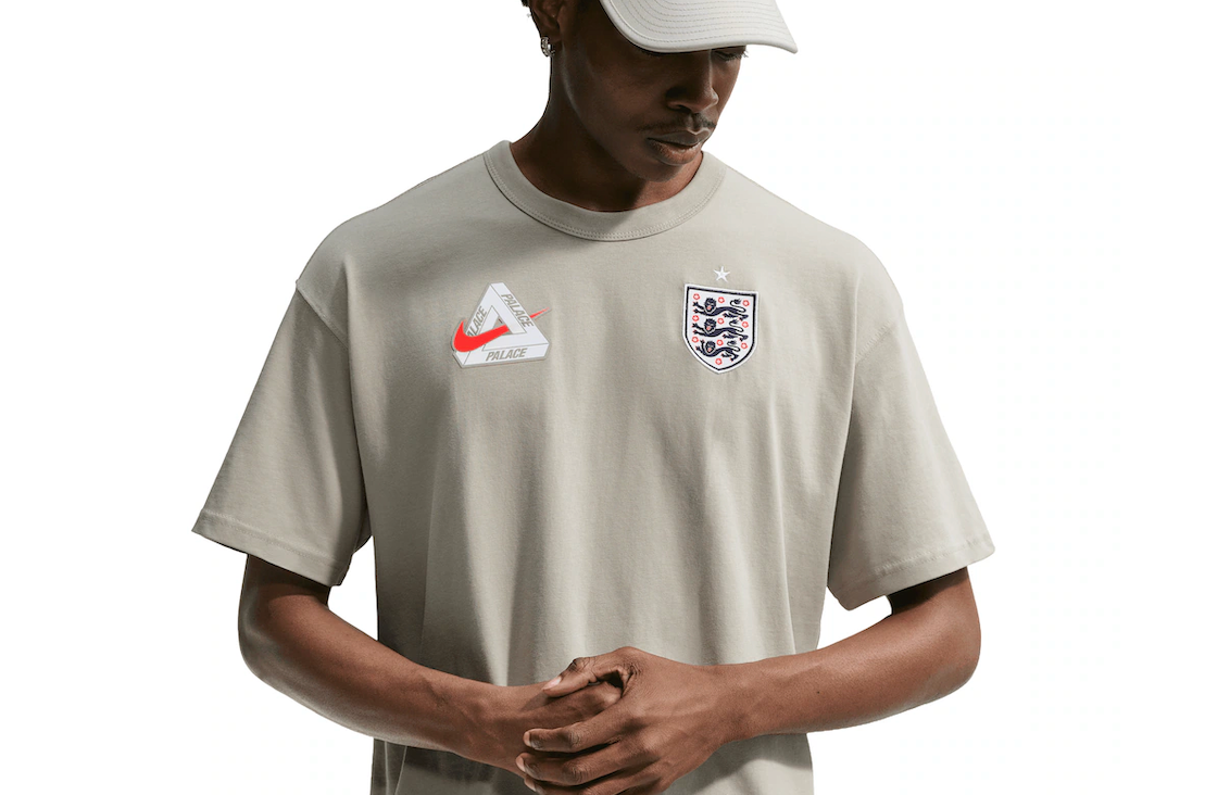 Palace x Nike England T-shirt Pewter Grey