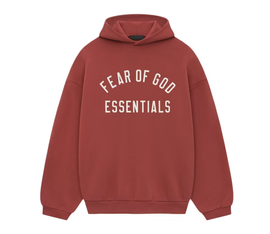 ESSENTIALS Fleece Hoodie Crimson