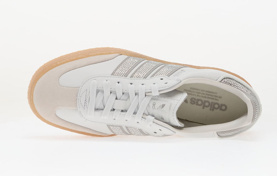 adidas Sambae Rhinestone Crystal White Silver