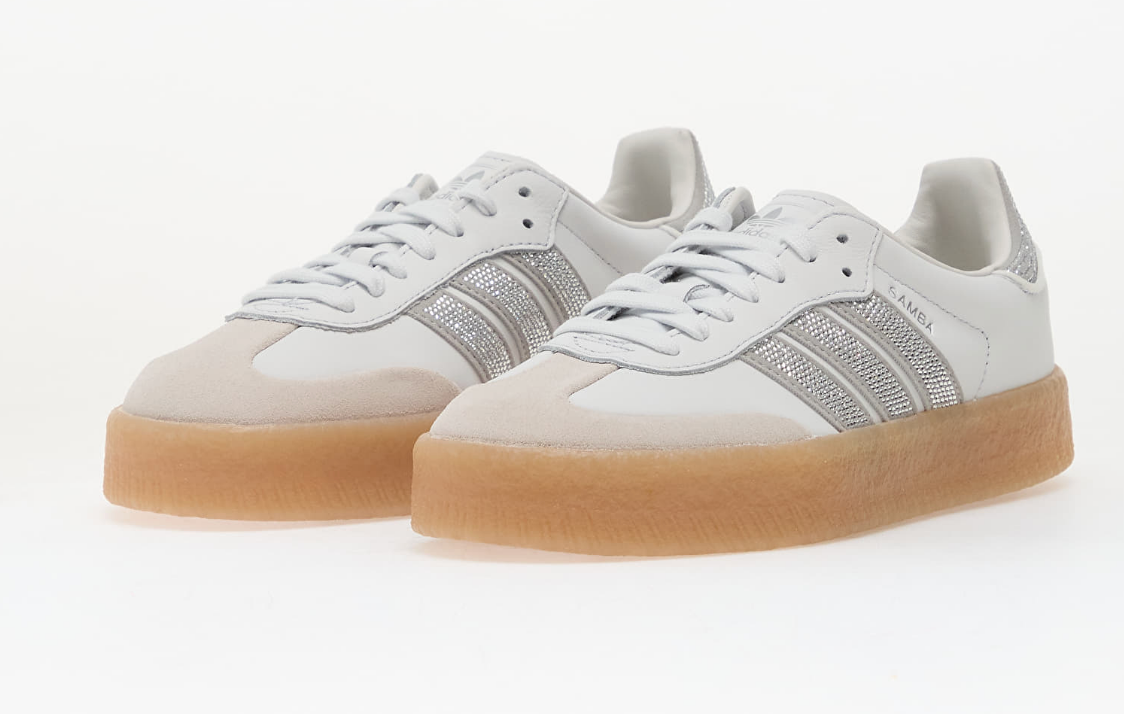 adidas Sambae Rhinestone Crystal White Silver