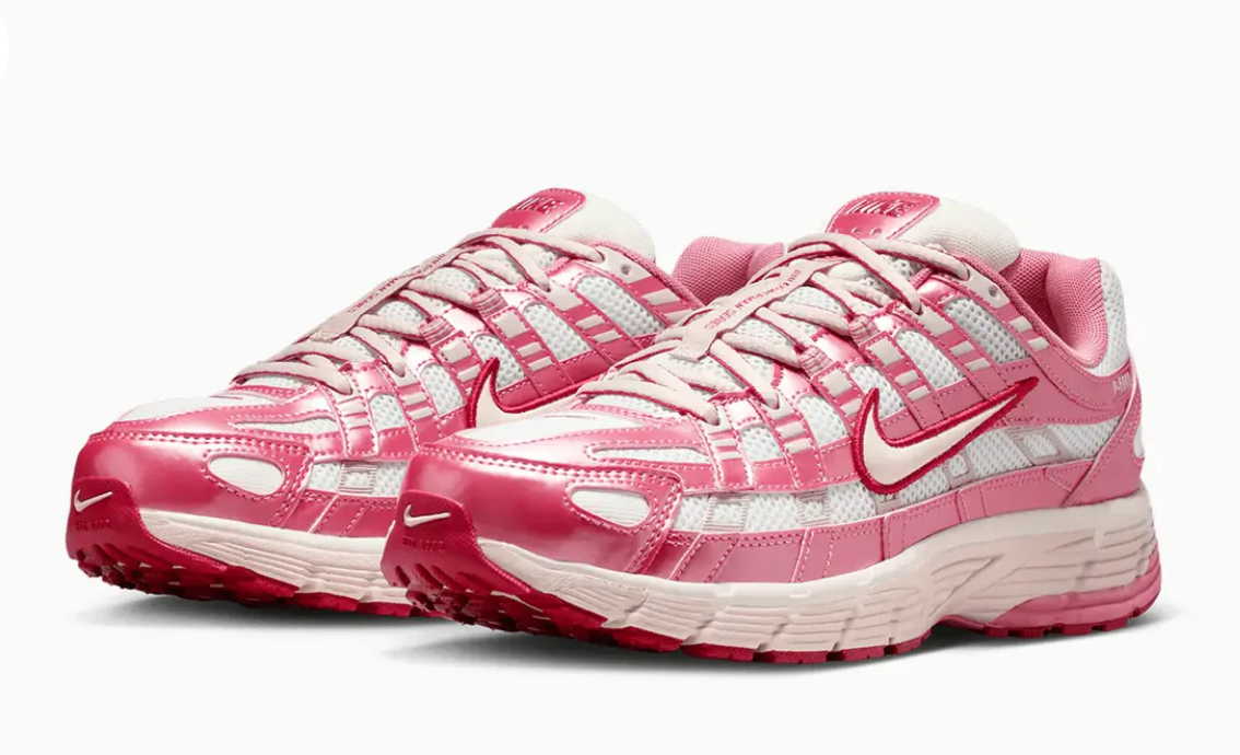 Nike P-6000 White Silt Red Peony