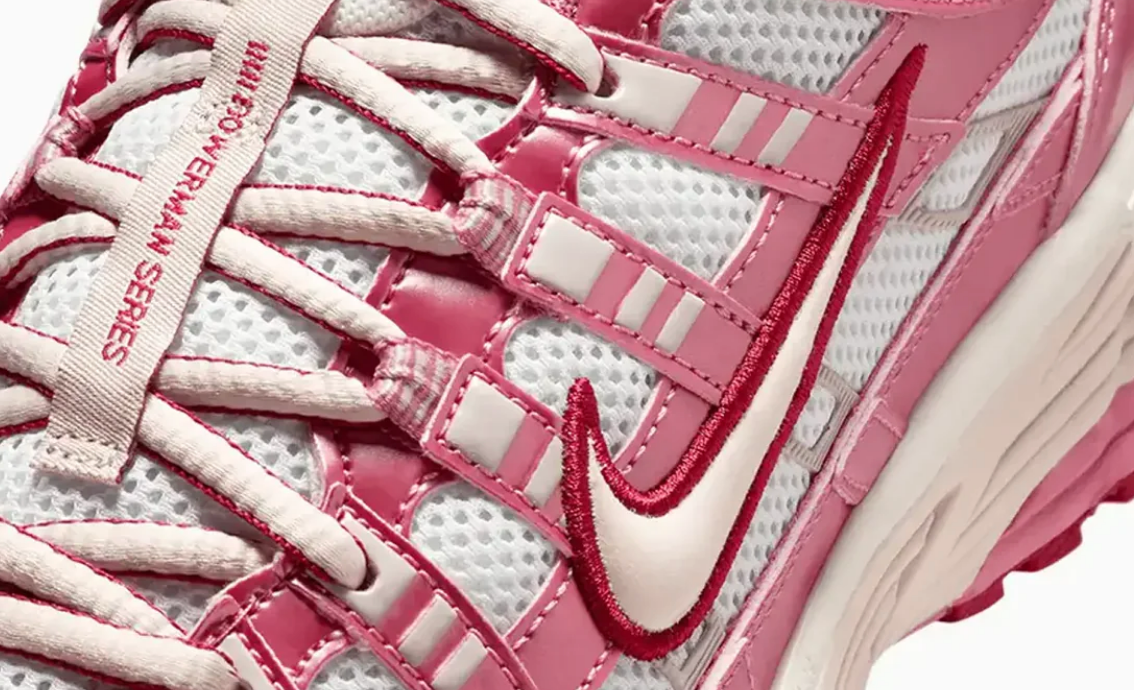 Nike P-6000 White Silt Red Peony