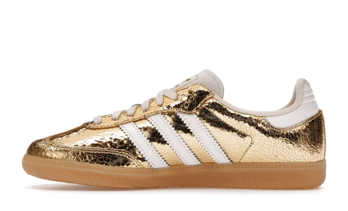 adidas Samba OG Gold Metallic Cracked Leather