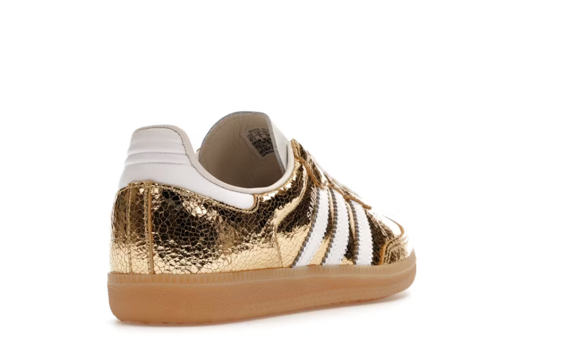 adidas Samba OG Gold Metallic Cracked Leather