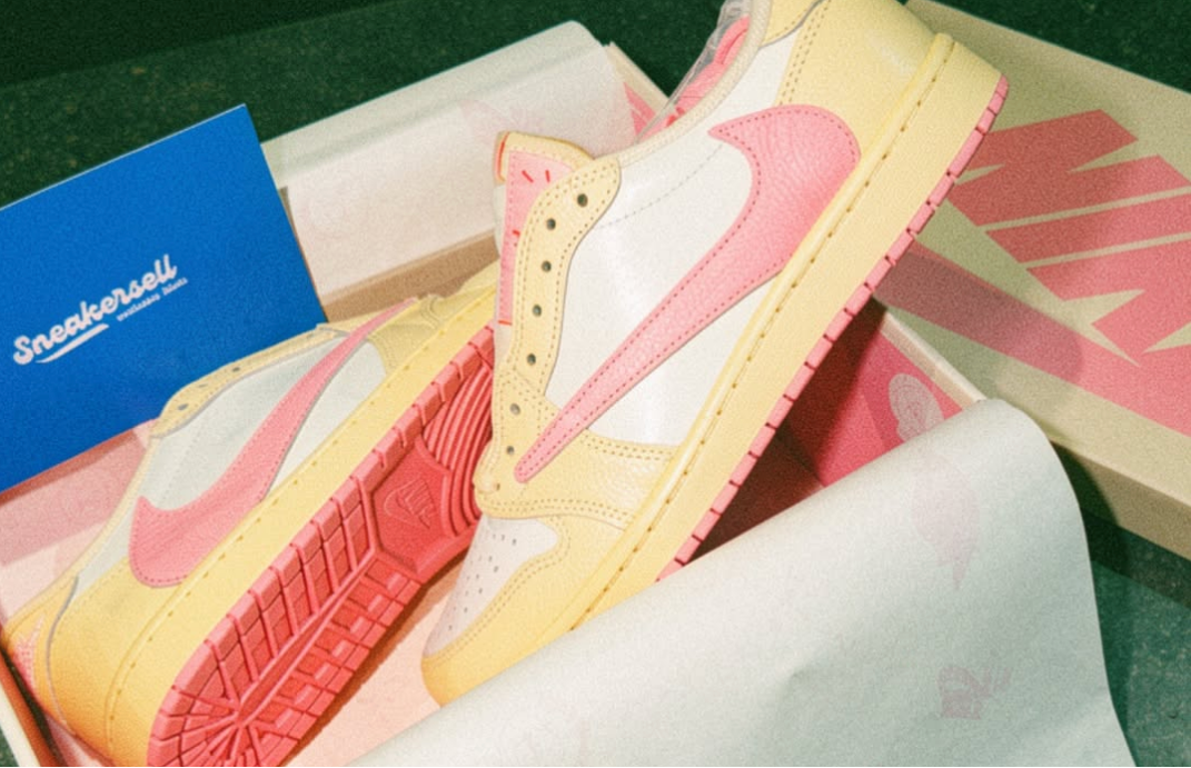 Jordan 1 Retro Low OG SP Travis Scott Sail Shy Pink