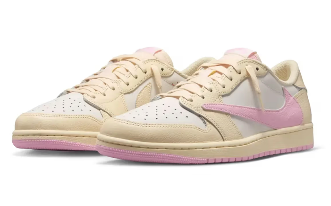 Jordan 1 Retro Low OG SP Travis Scott Sail Shy Pink