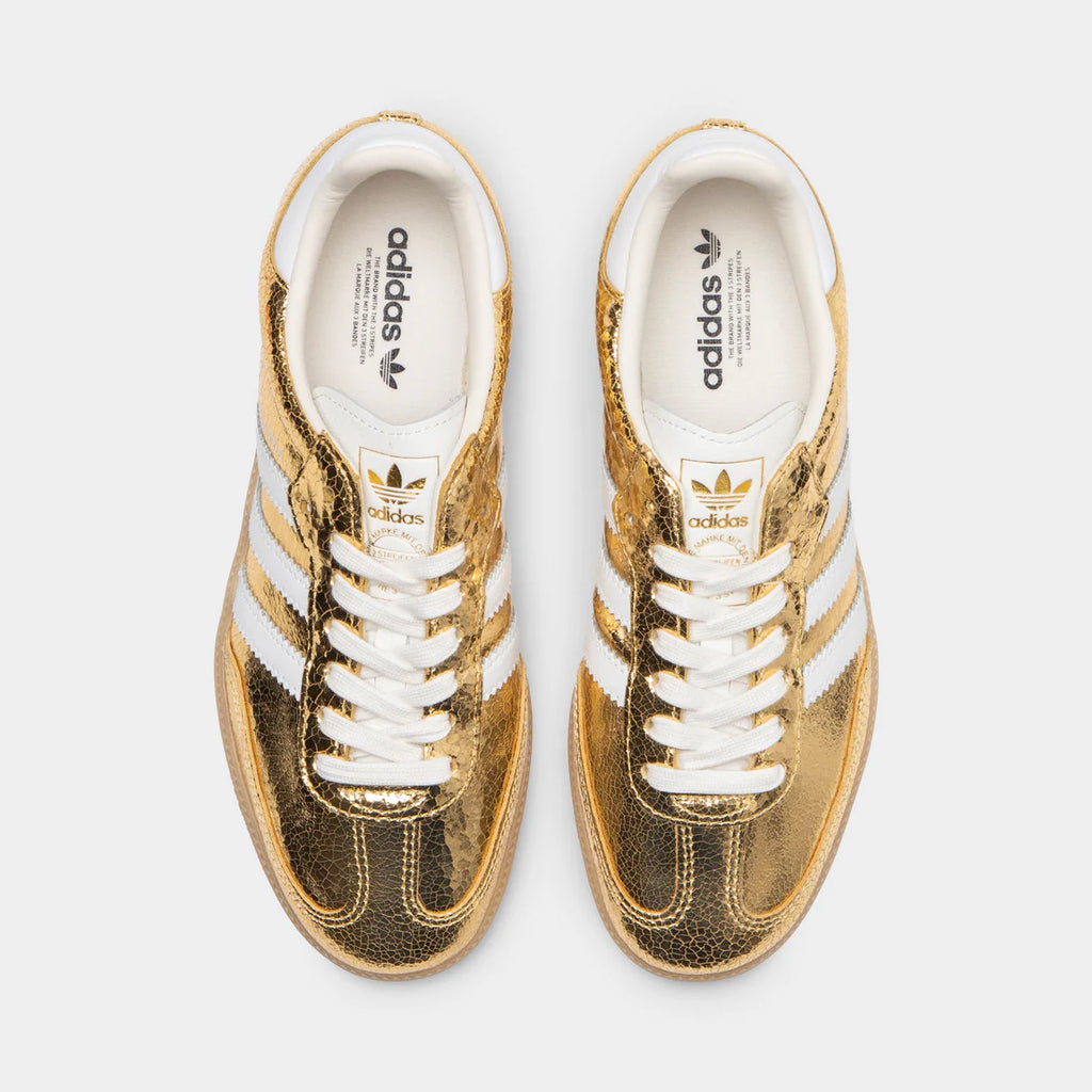 adidas Samba OG Gold Metallic Cracked Leather (Women's)